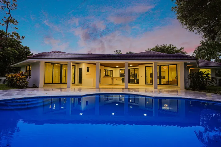 Resort-Style Pool at Twilight