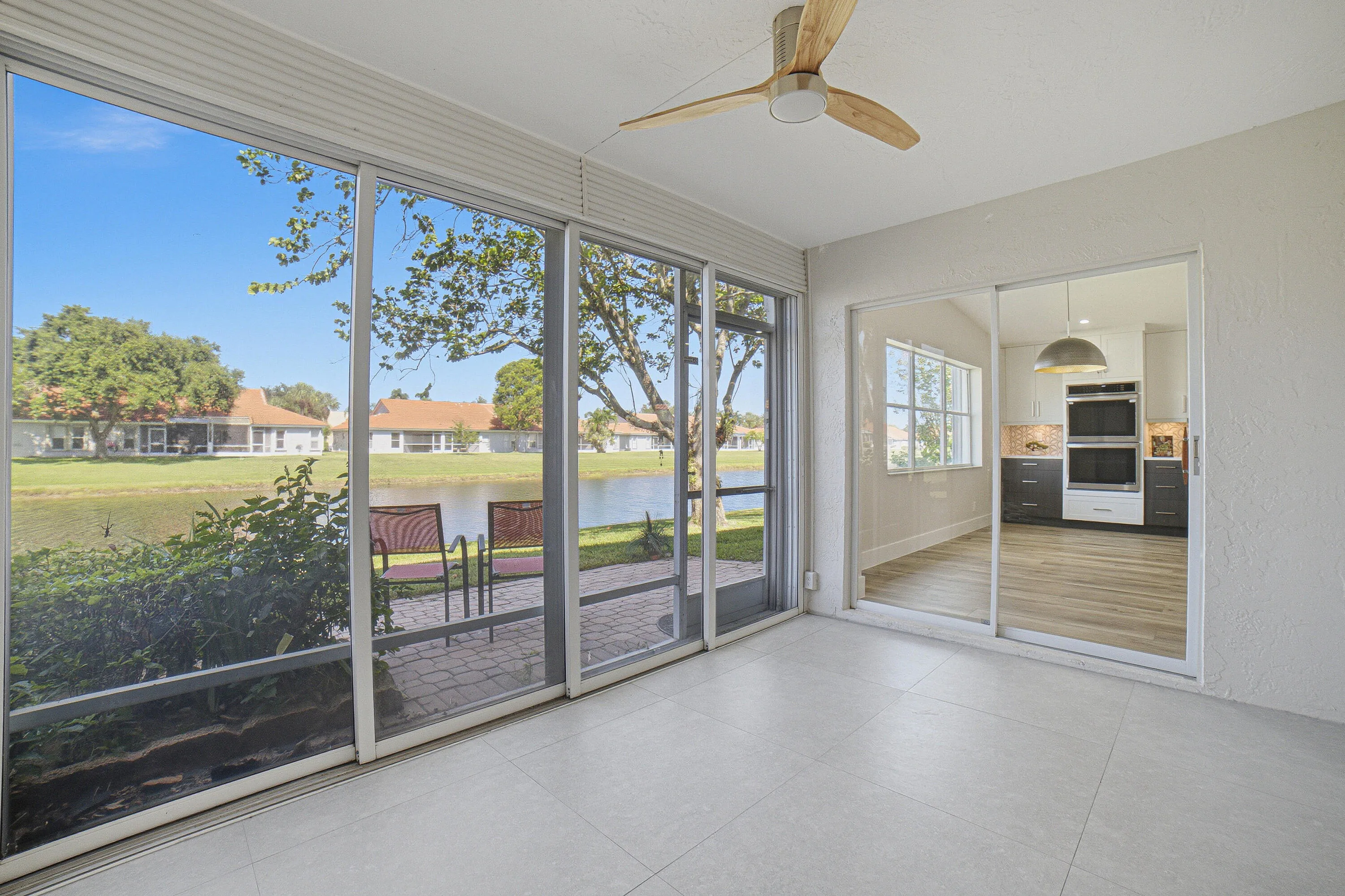 Access from Primary BR and kitchen