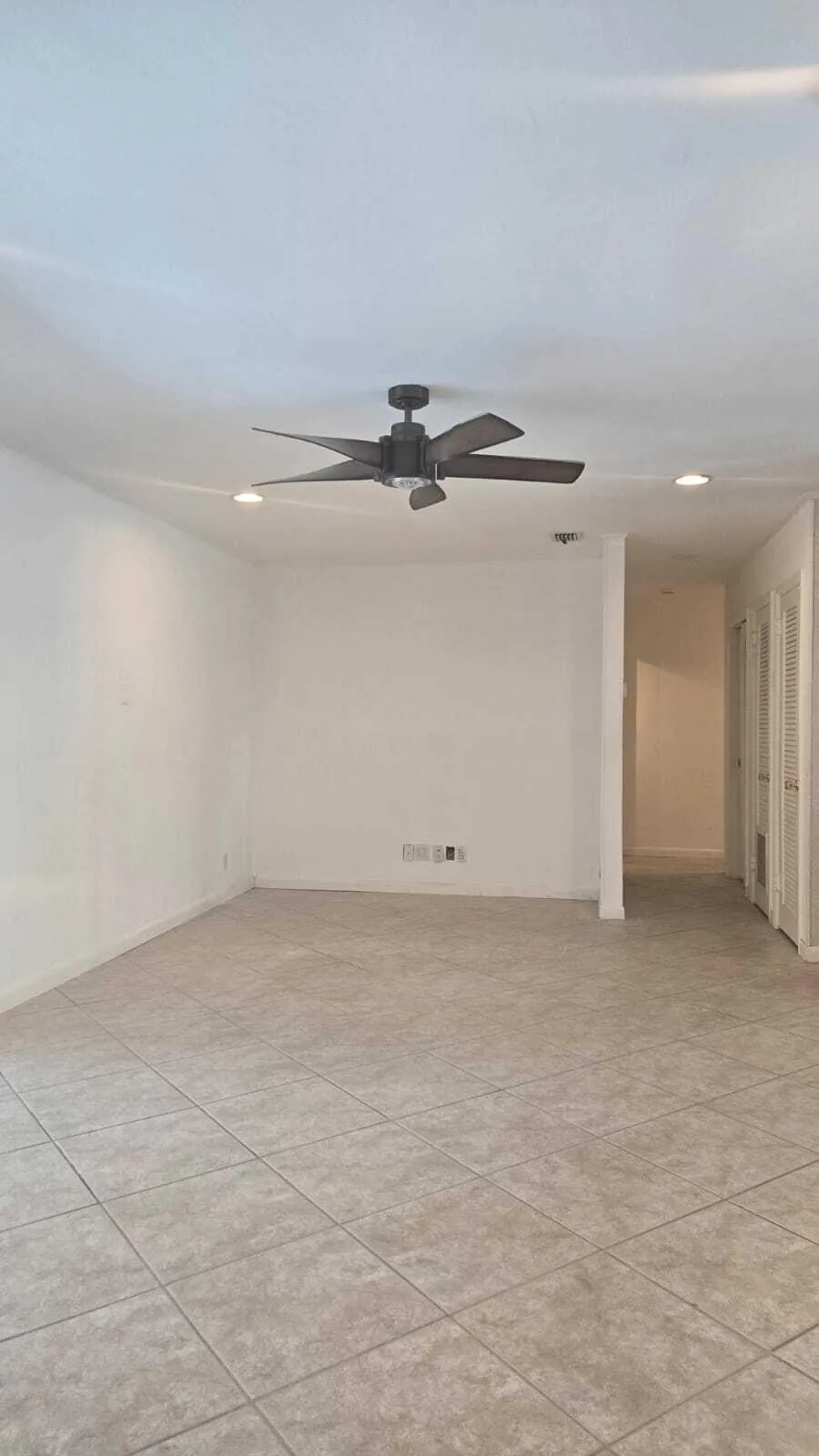 Recessed lighting and ceiling fan