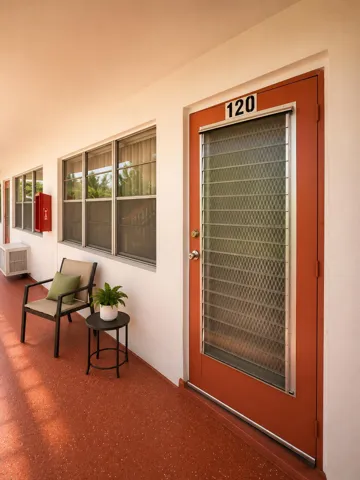 Exterior Entry & Private Patio Area