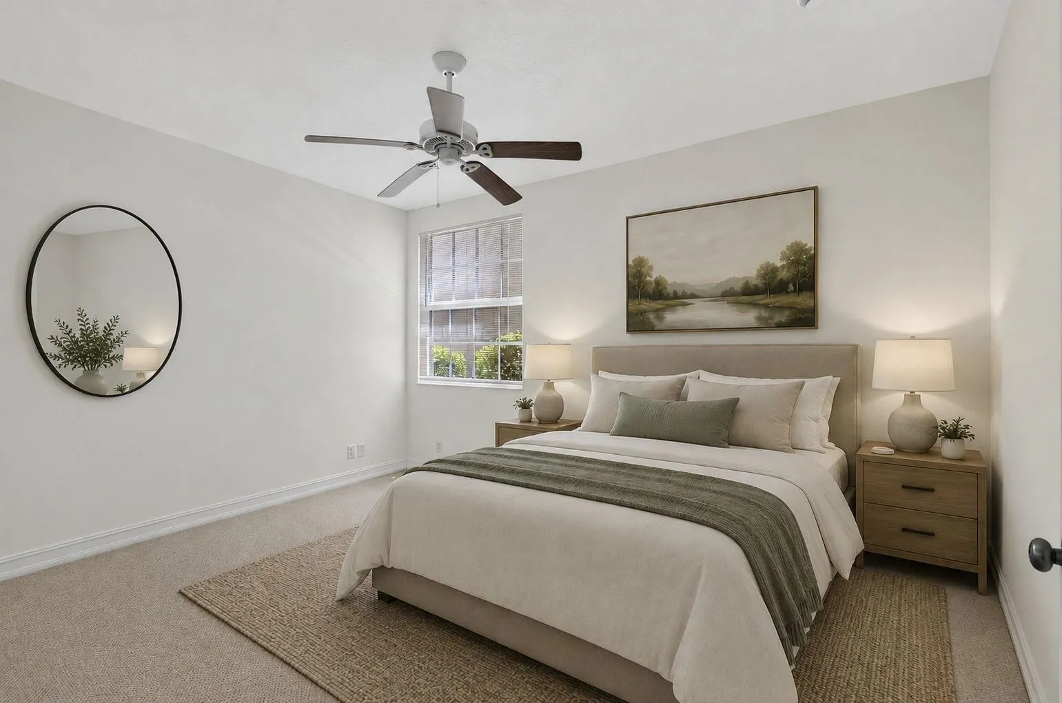 virtually staged guest bedroom