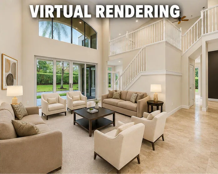 Formal Living Room Virtual Rendering