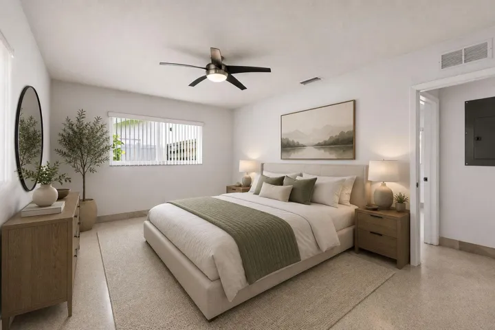 Primary Bedroom Staged