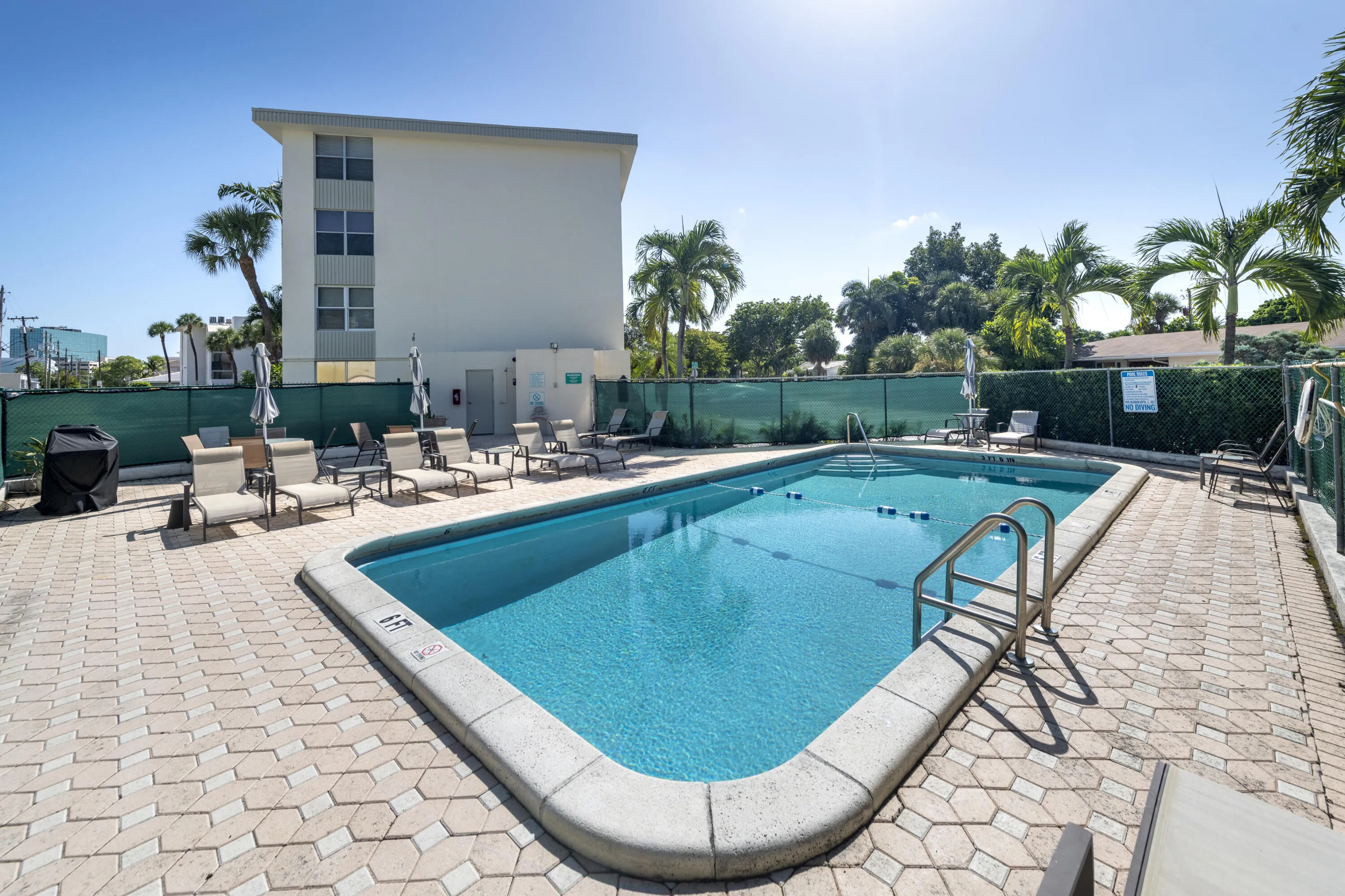 Community Pool and Condo side view