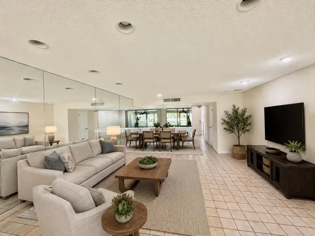 Virtually staged photo with furniture