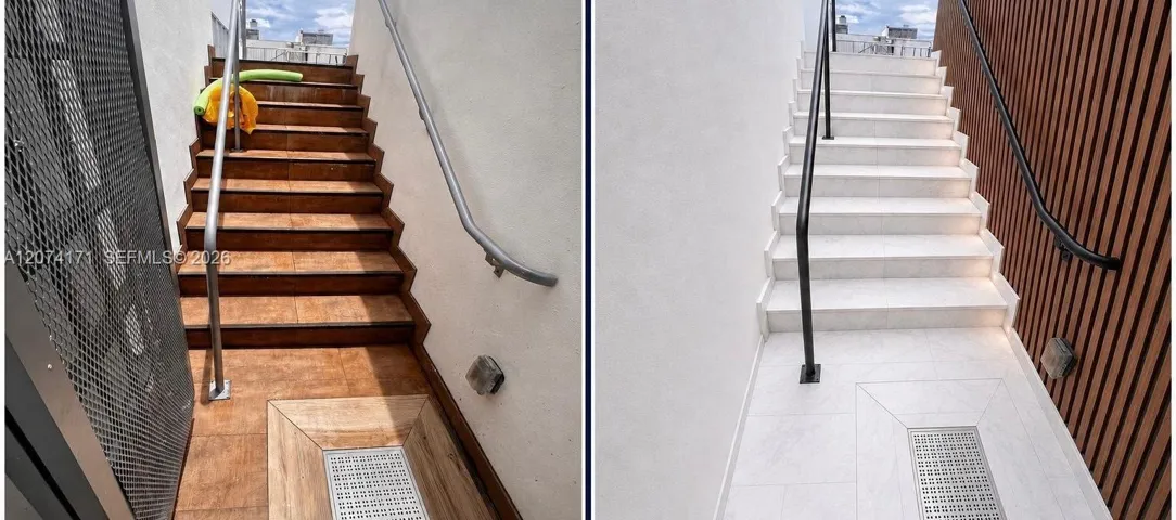 Before and after renovations on amenities