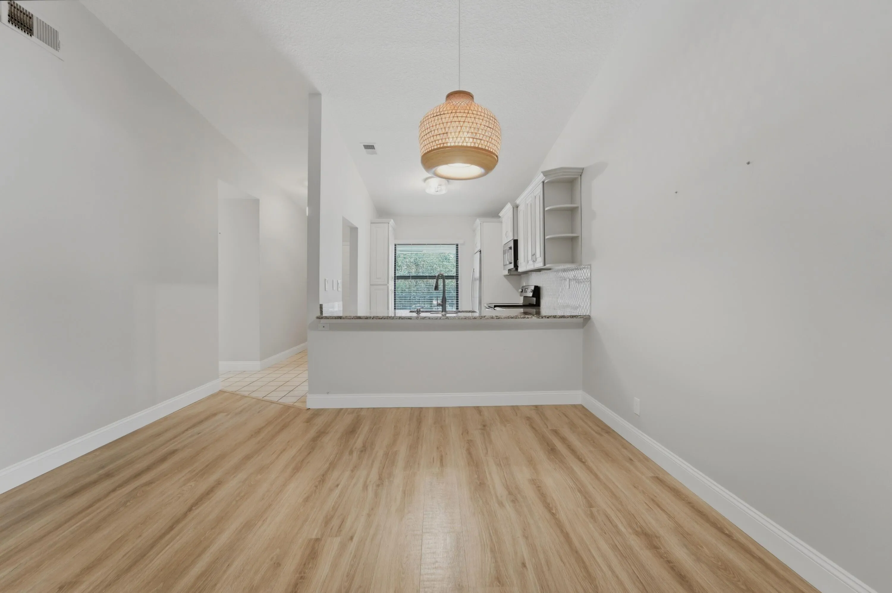 Virtually Staged bar top kitchen