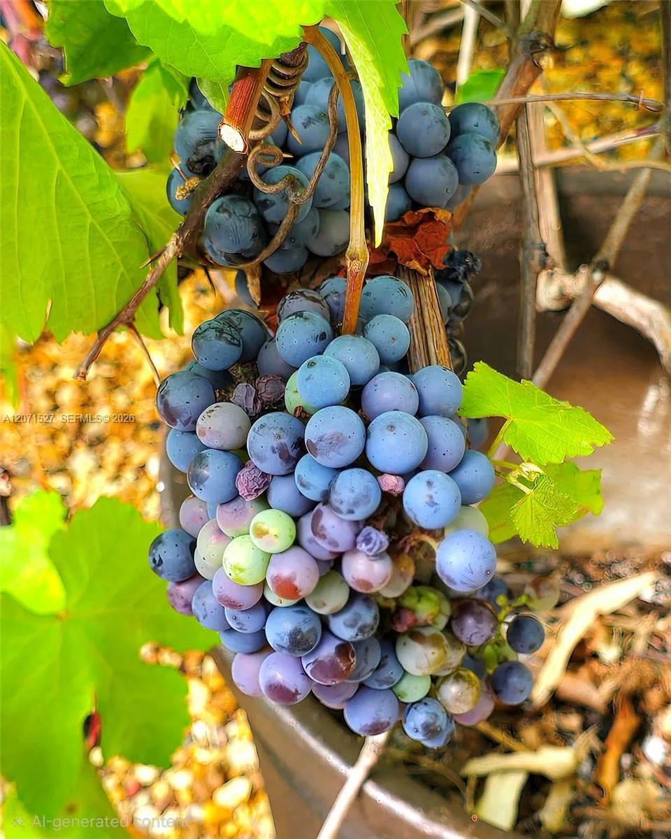 Grapes growing