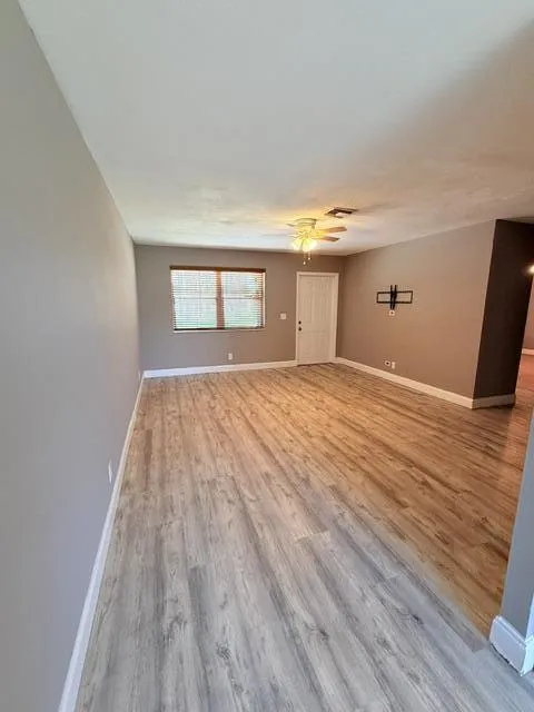 living room front door view