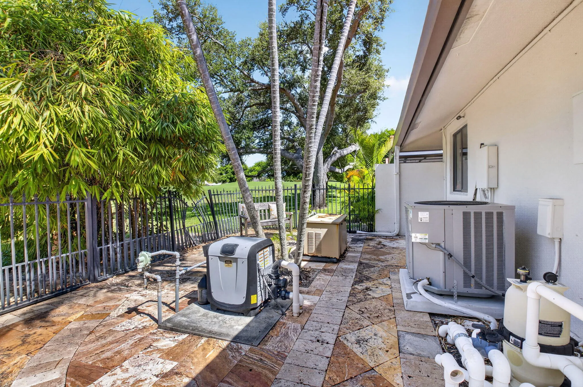 WHOLE HOUSE gas operated generator. NEW air conditioning system! Compact pool heater.