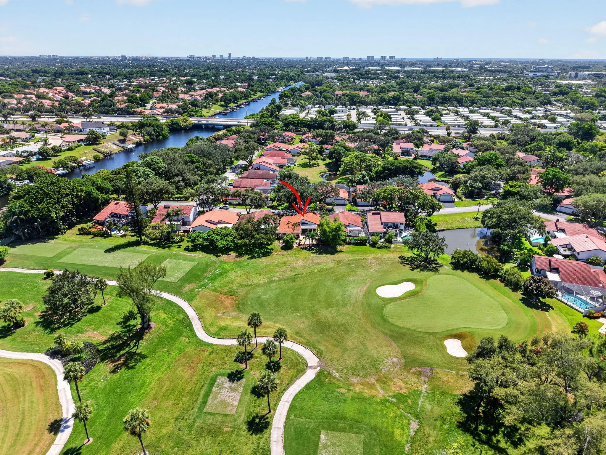 Mature manitured greens.