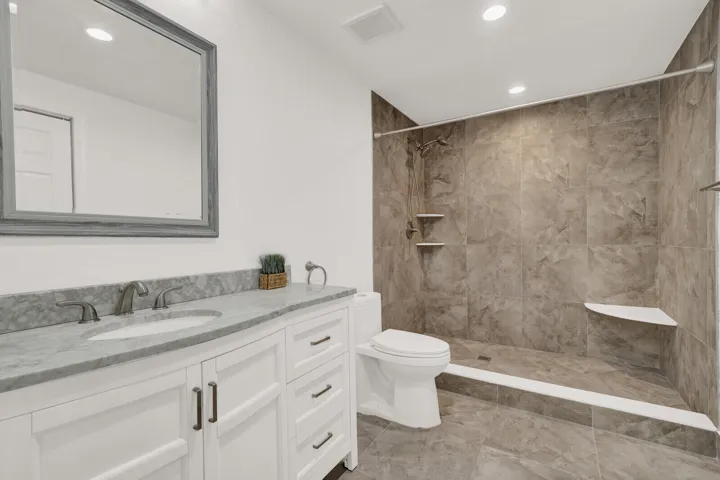 Principal EnSuite shower and bath vanity