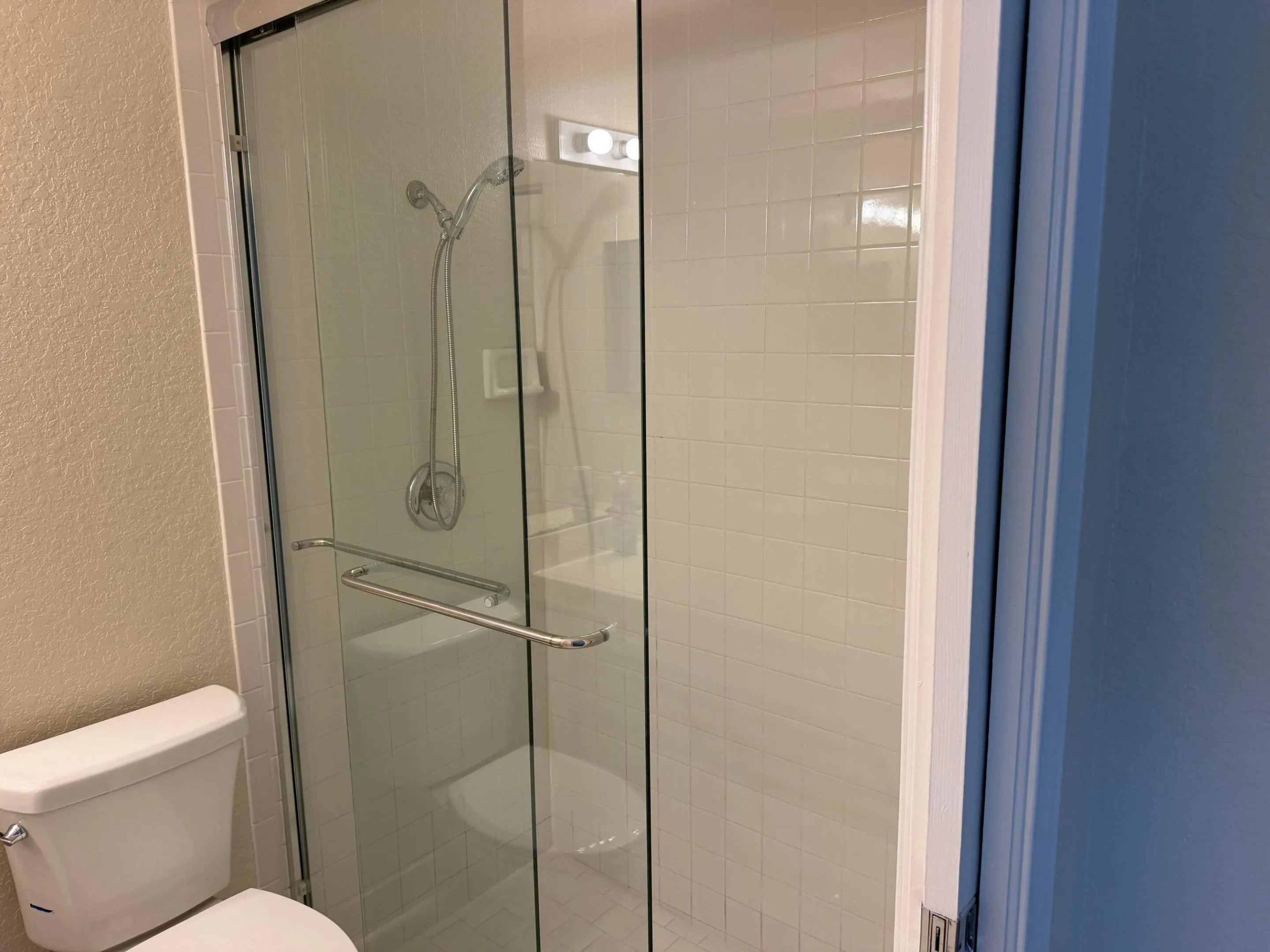 Main bedroom walk-in shower