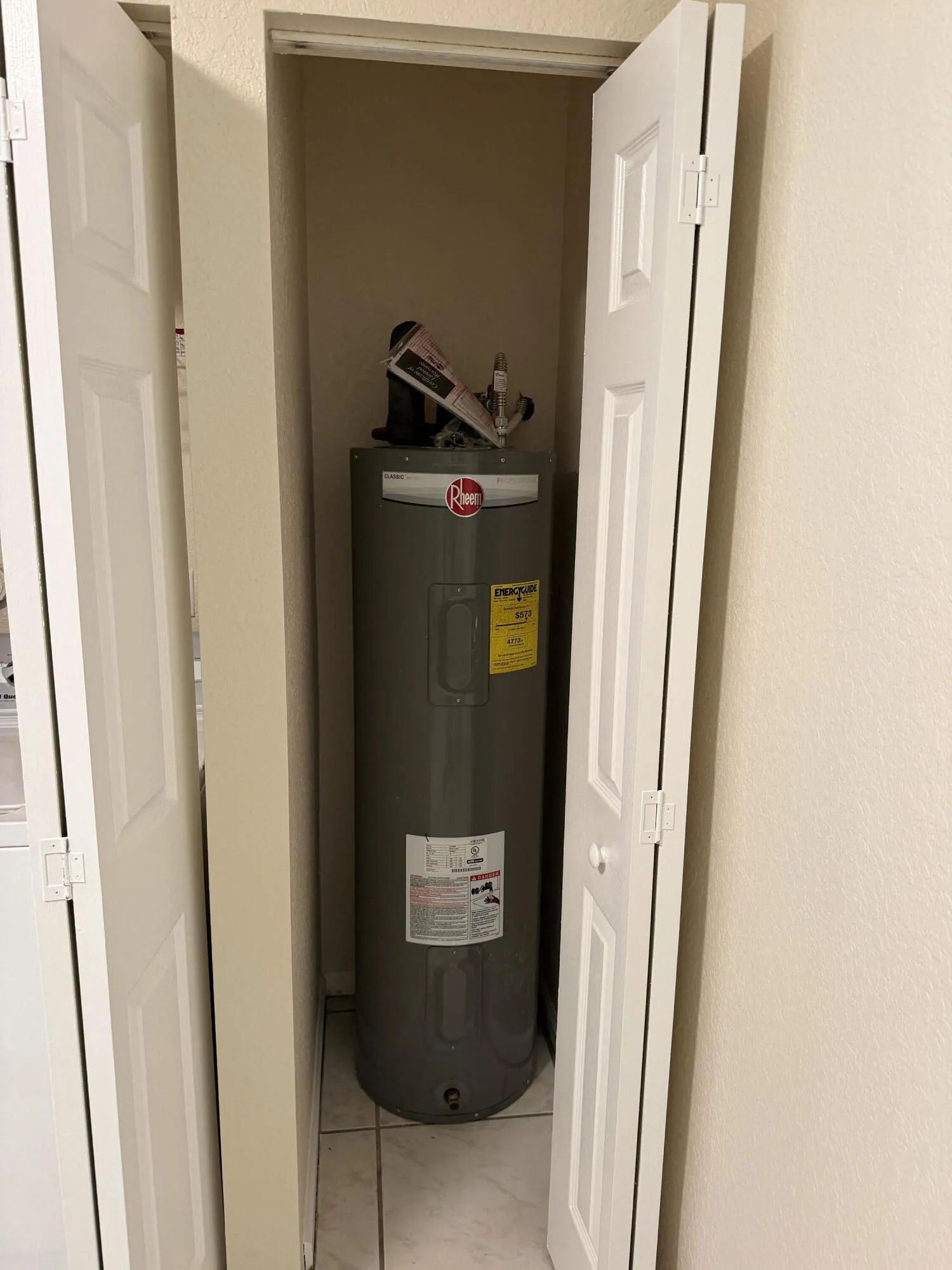 Water heater closet
