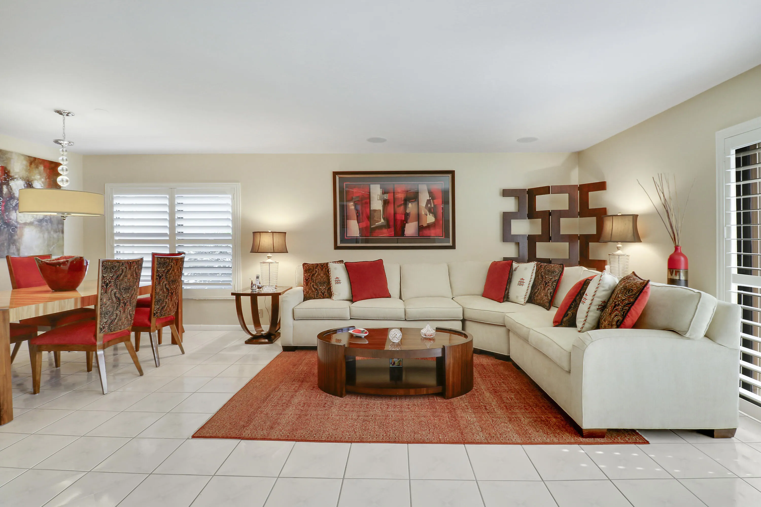 This spacious main living area has space to spare!
