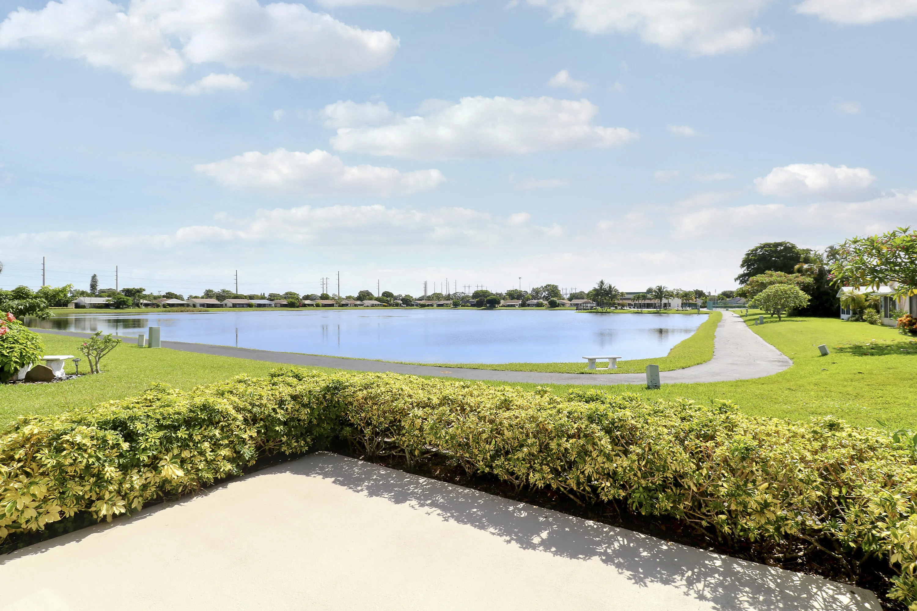 Soak in lake views from the open air back patio.