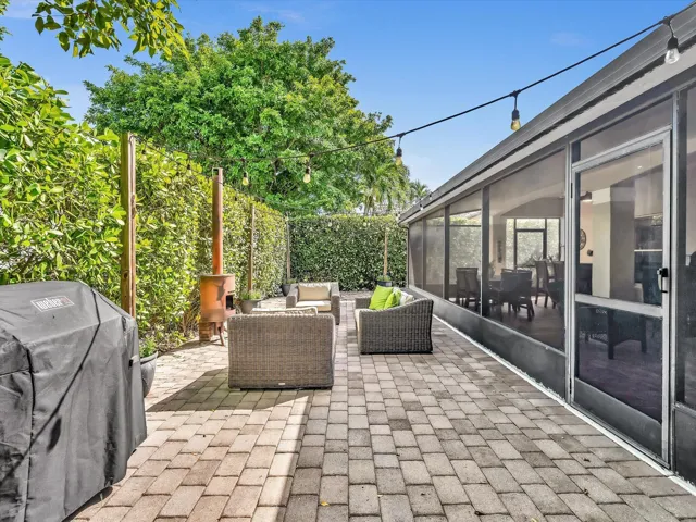 paved back patio