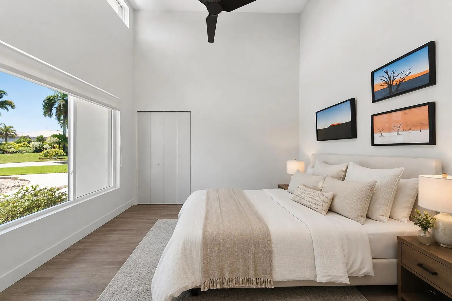 VIRTUAL RENDERING OF BEDROOM 4 With bed and closet door