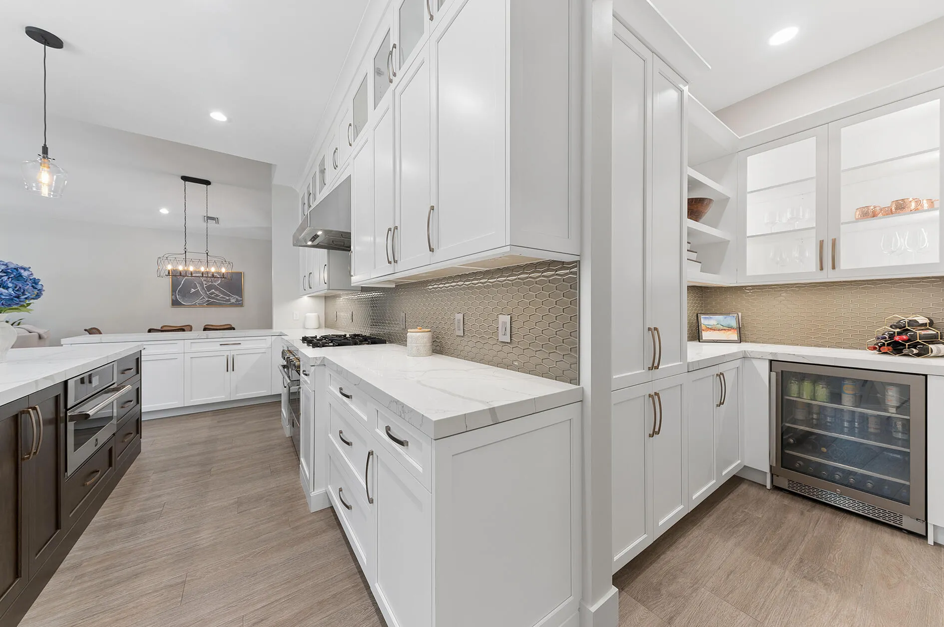 Butlers Pantry with beverage Fridge and loads of additional storage space