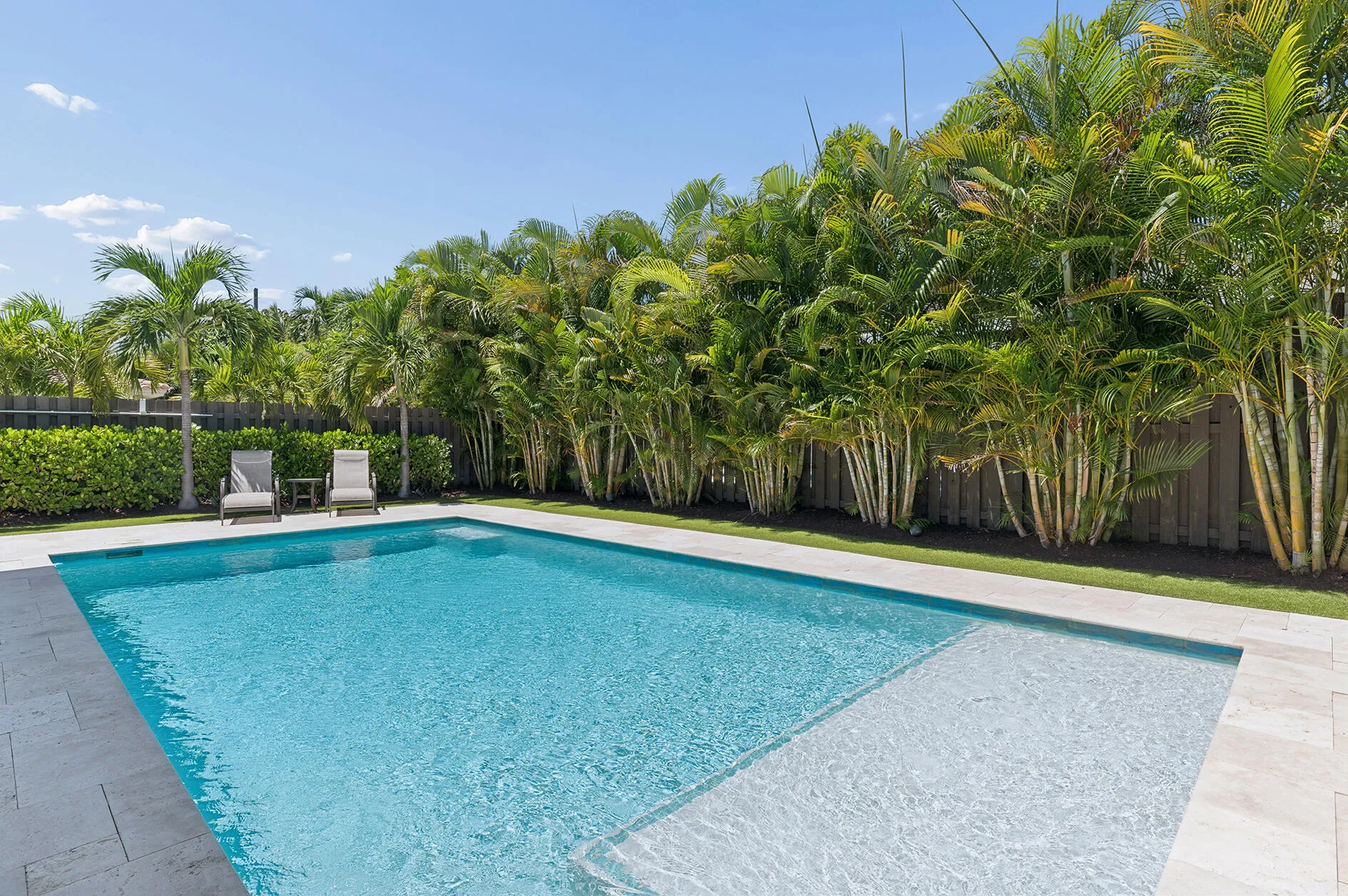 Sparkling saltwater pool