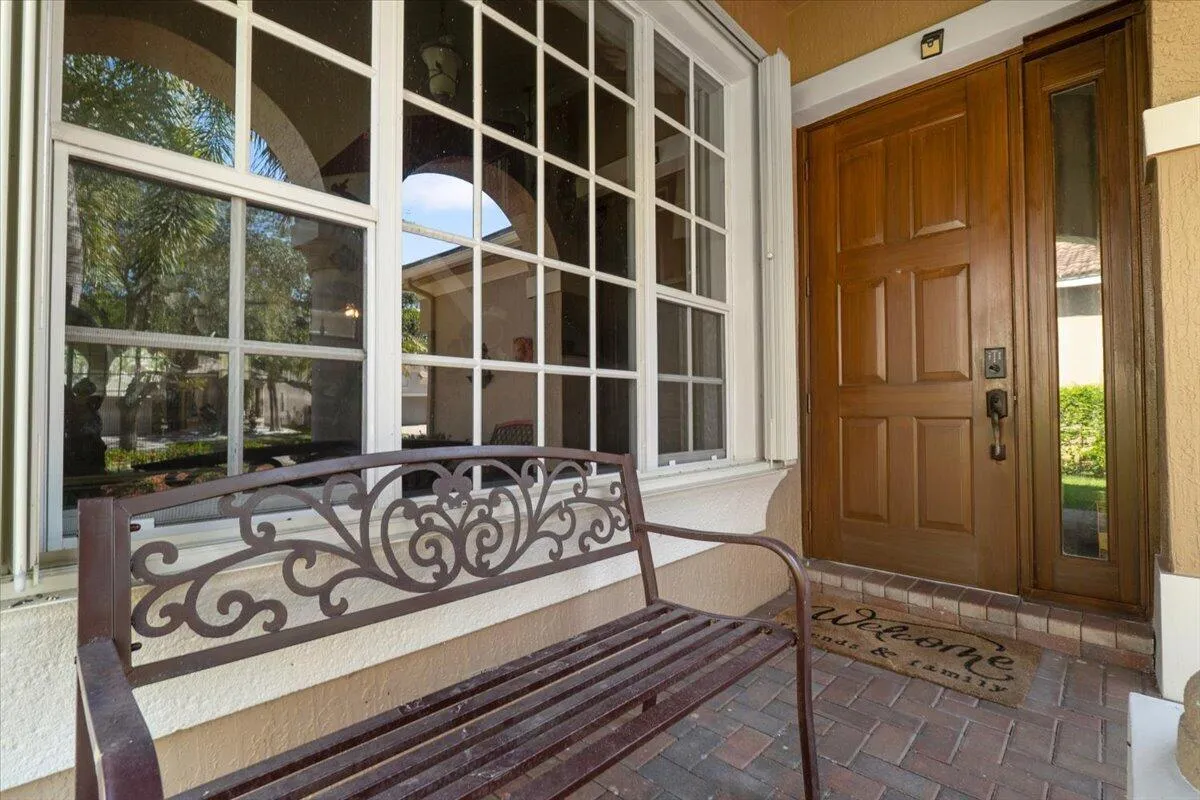 Welcome to the solid wooden hurricane protected front door