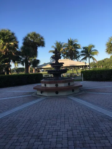Fountain near clubhouse