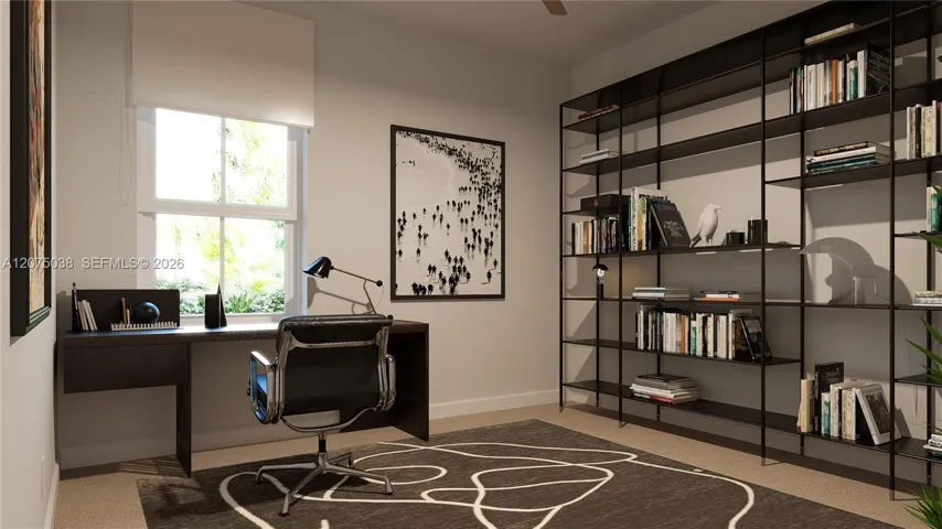 Equally great as a guest bedroom or a custom private office, this bedroom can be furnished in a multitude of ways to suit the needs of homeowner.