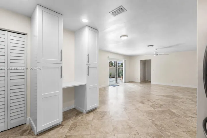 open-concept kitchen and living area
