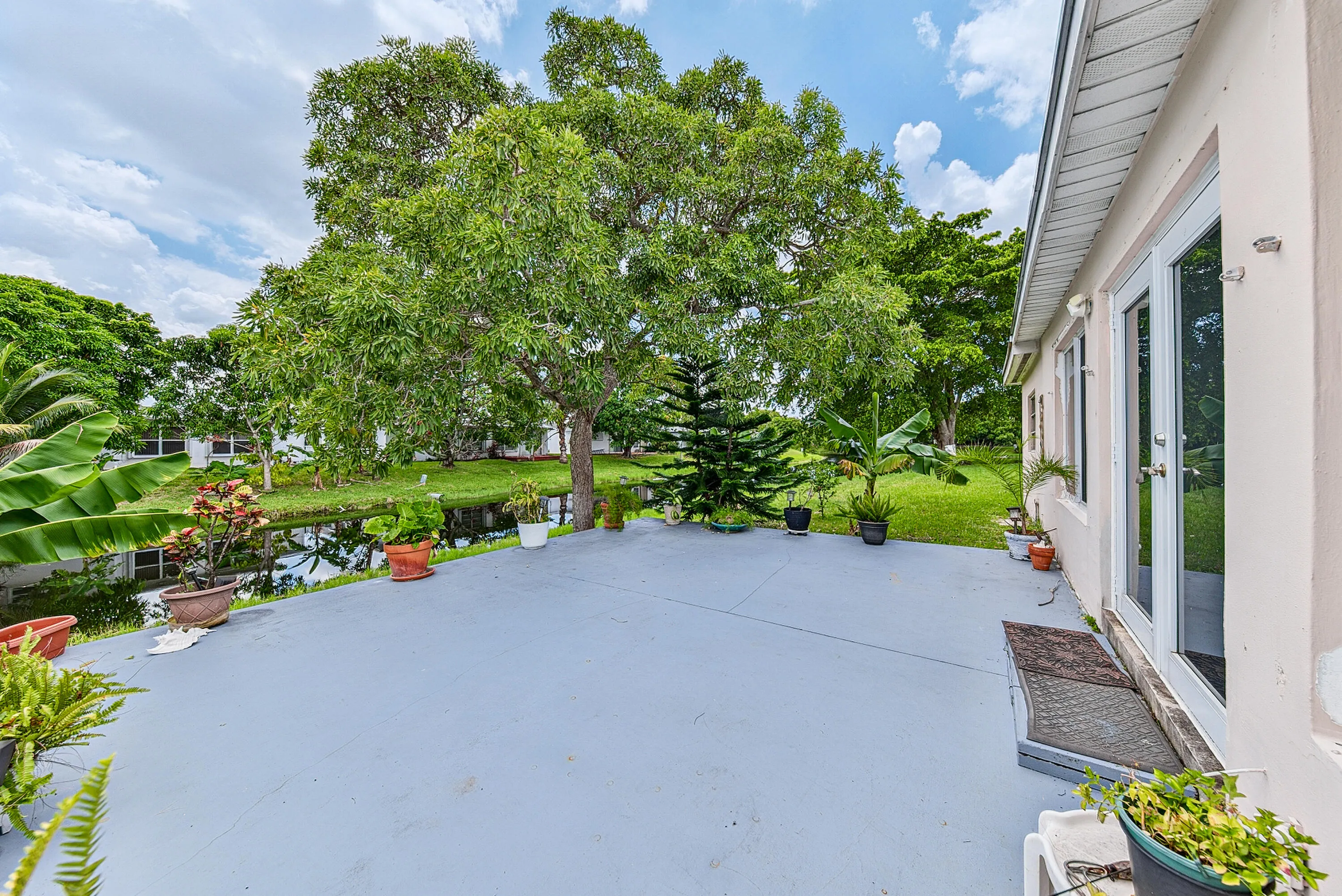 Patio over looking water