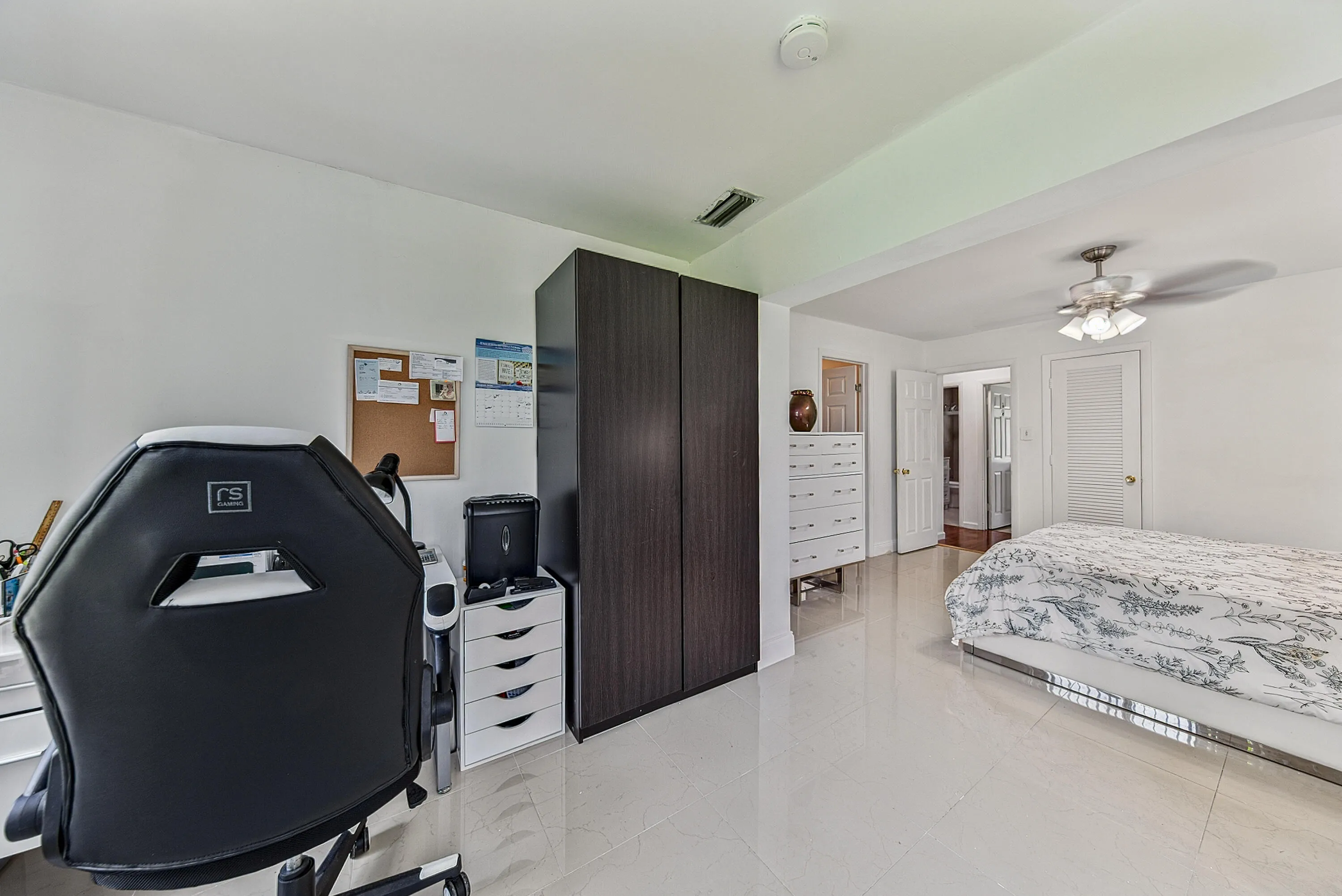 Office space in master bedroom