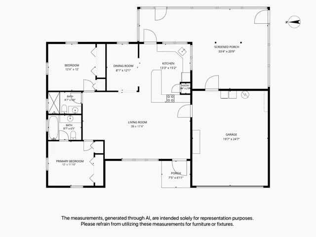 Digital Floor Plan. Approx measurements.