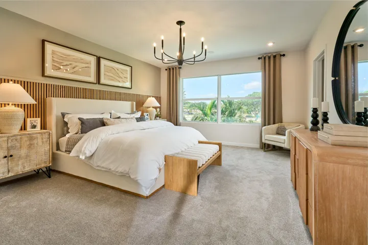 Stock photos represent builder's floorplan