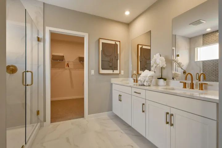 Stock photos represent builder's floorplan