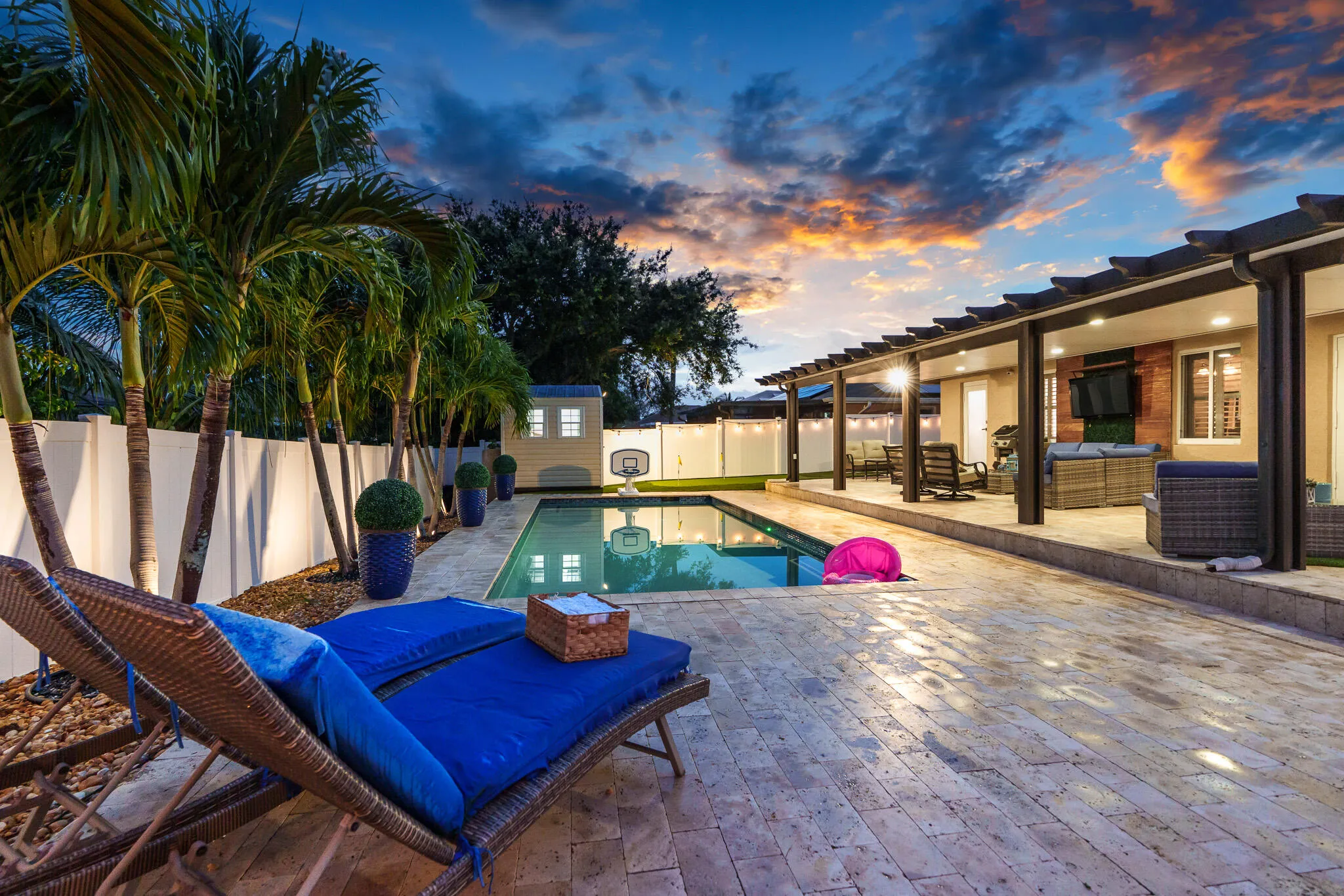 Twilight Backyard
