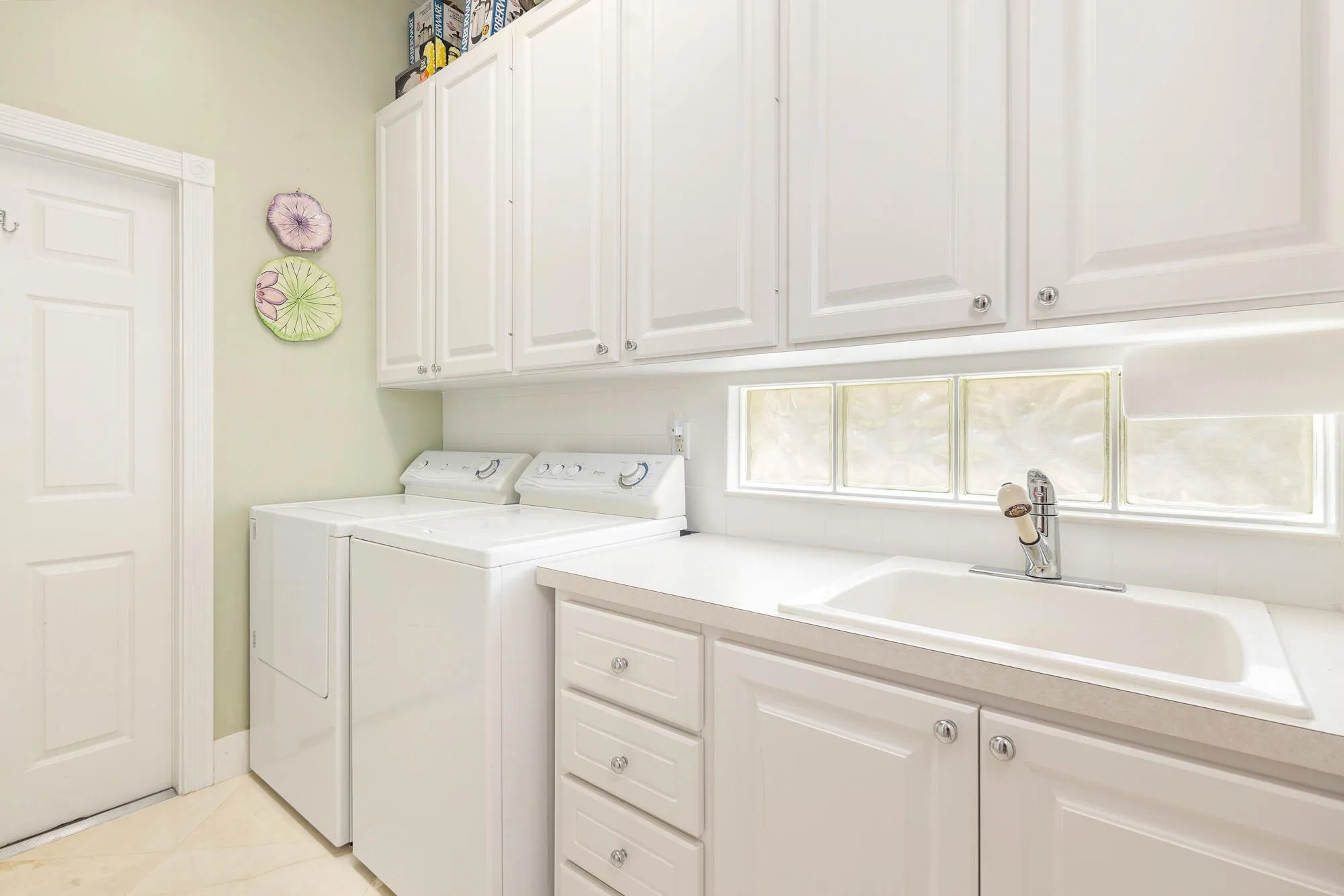 spacious laundry room
