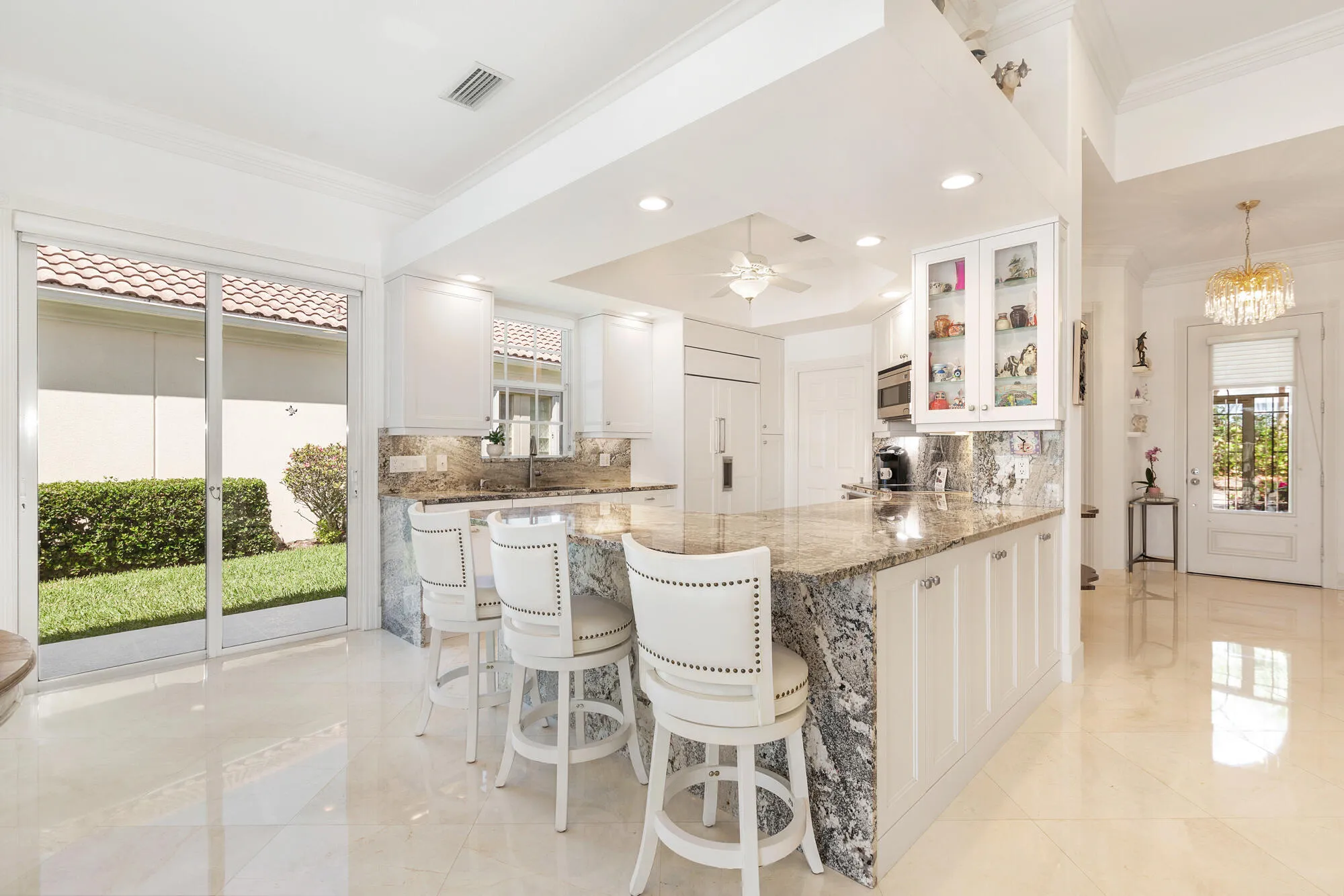 Custom kitchen, Subzero refrigerator paneled appliances