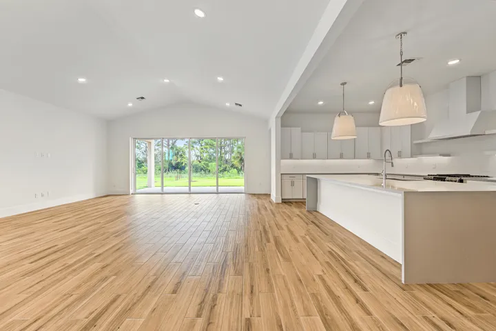 Kitchen, Great Room & Dining Area