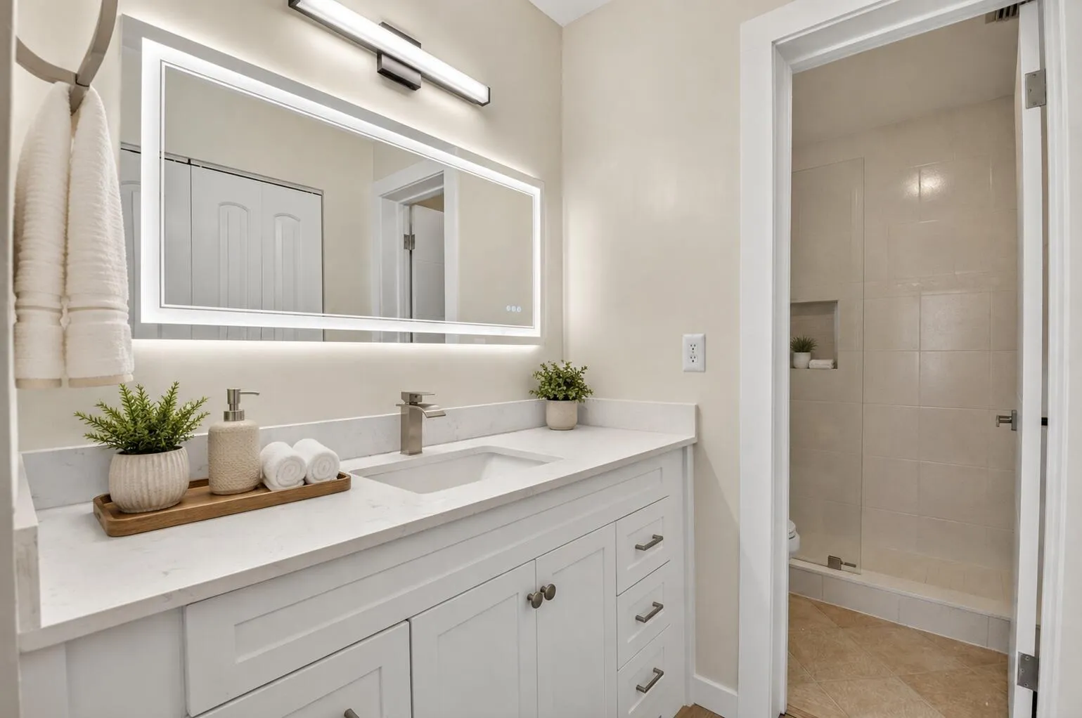Primary Bathoom -Partially Virtually Staged