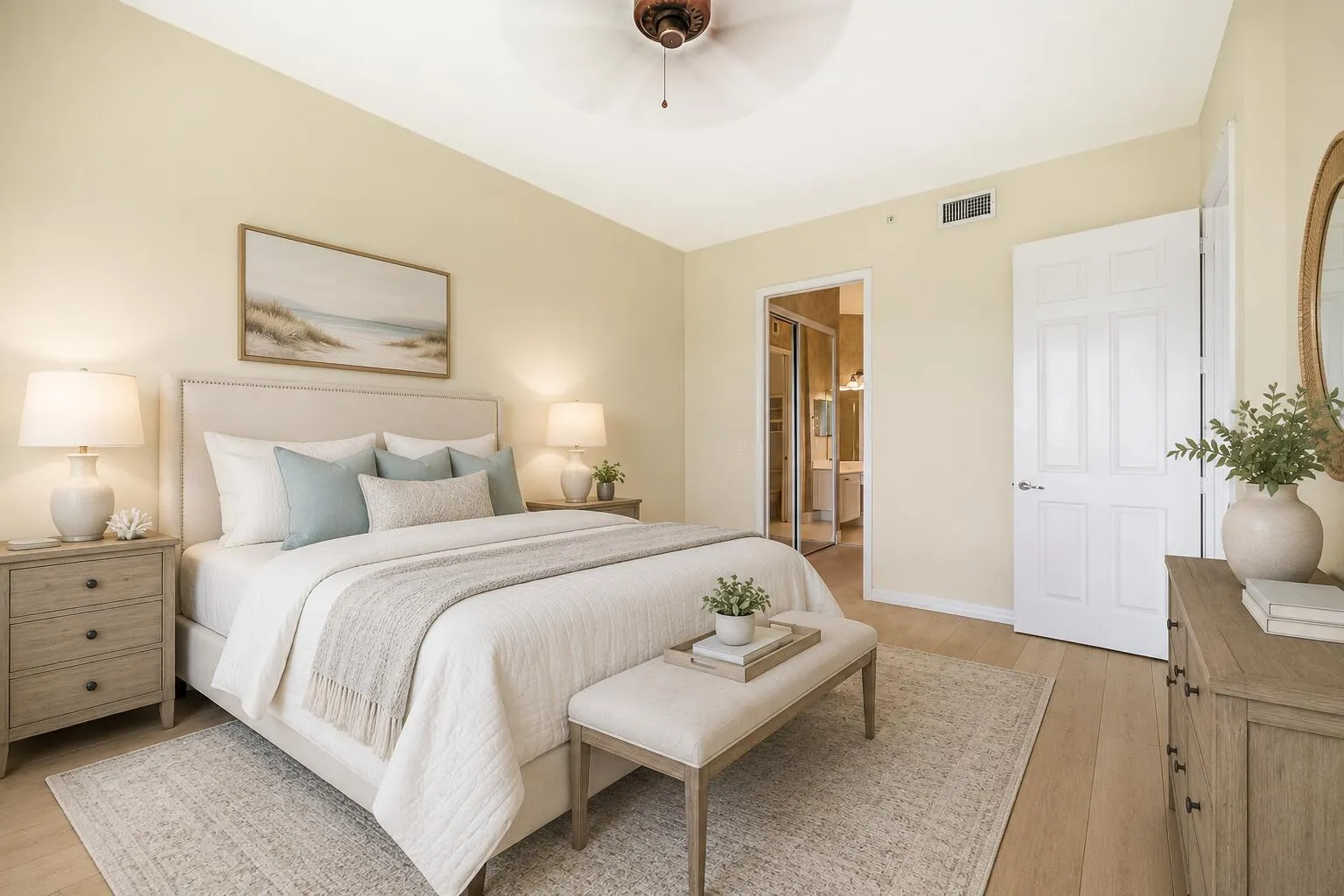 This is an AI generated photo showing staged furniture and new flooring