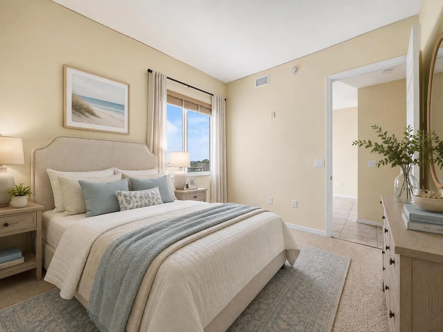 This is an AI generated photo showing staged furniture and new flooring