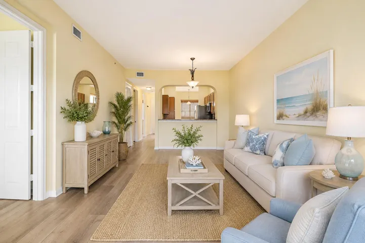 This is an AI generated photo showing staged furniture and new flooring.