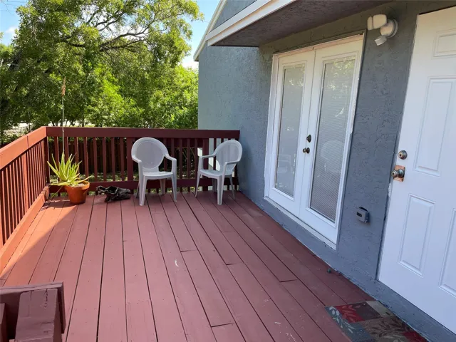 upstairs balcony