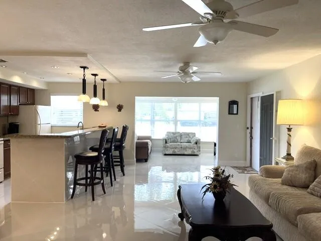 Kitchen living room and eclosed Florida