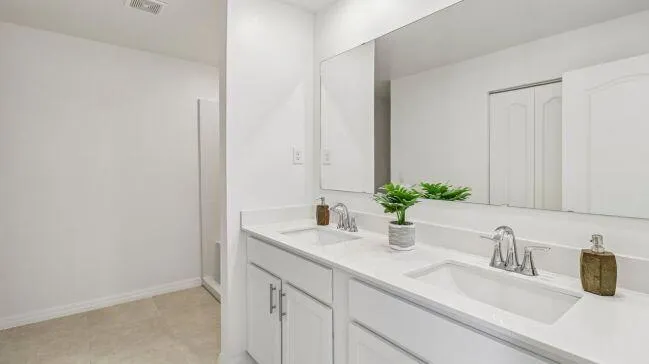 Model home - actual features may vary.