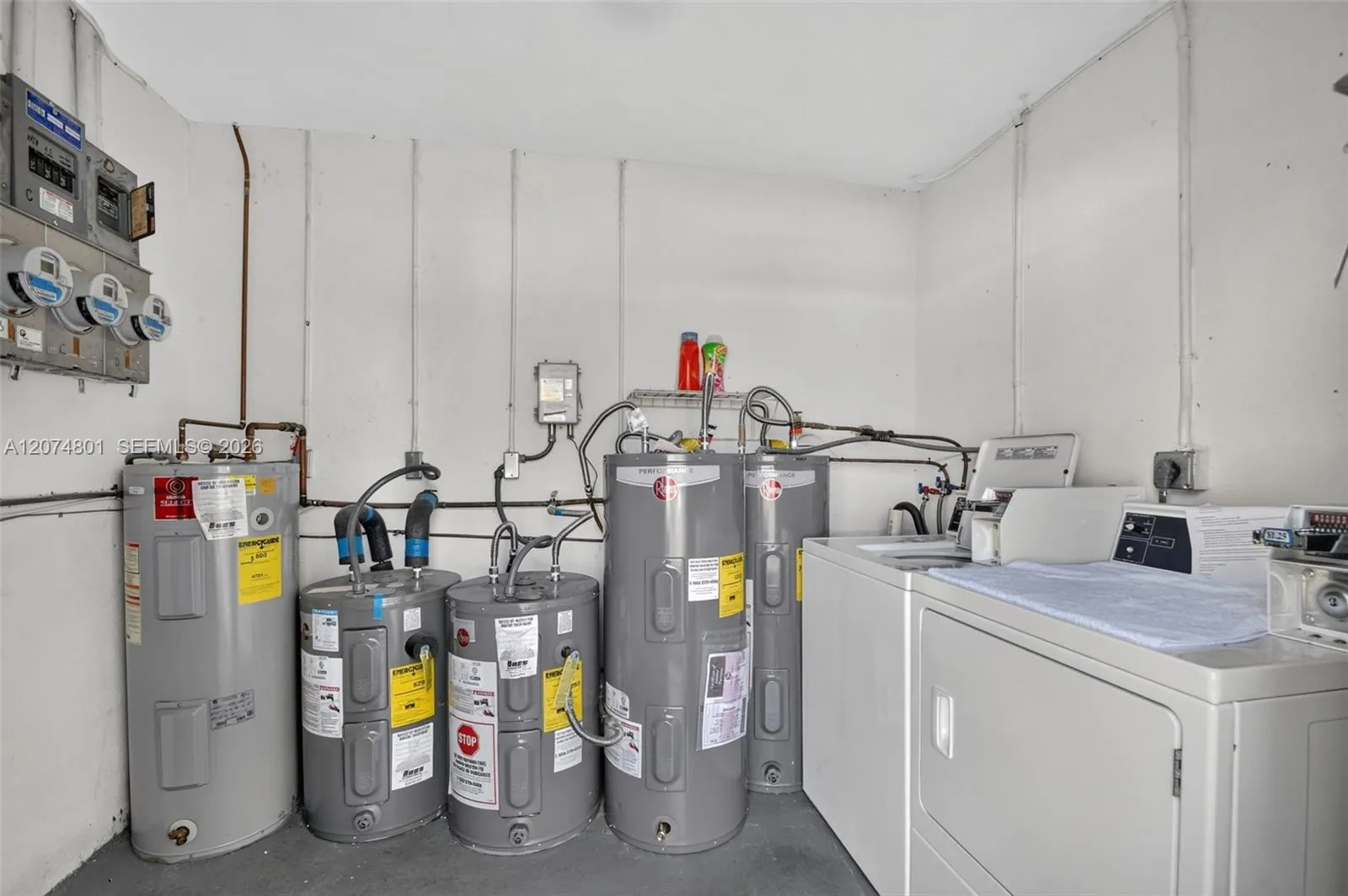 Laundry next to back door. You're allowed to install W/D in unit with permission.