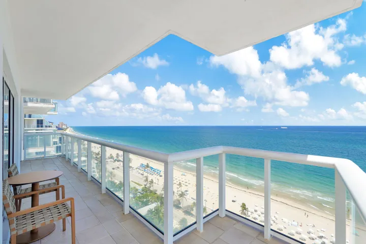 approx. 320 SF wraparound balcony showcasing sweeping SEocean views