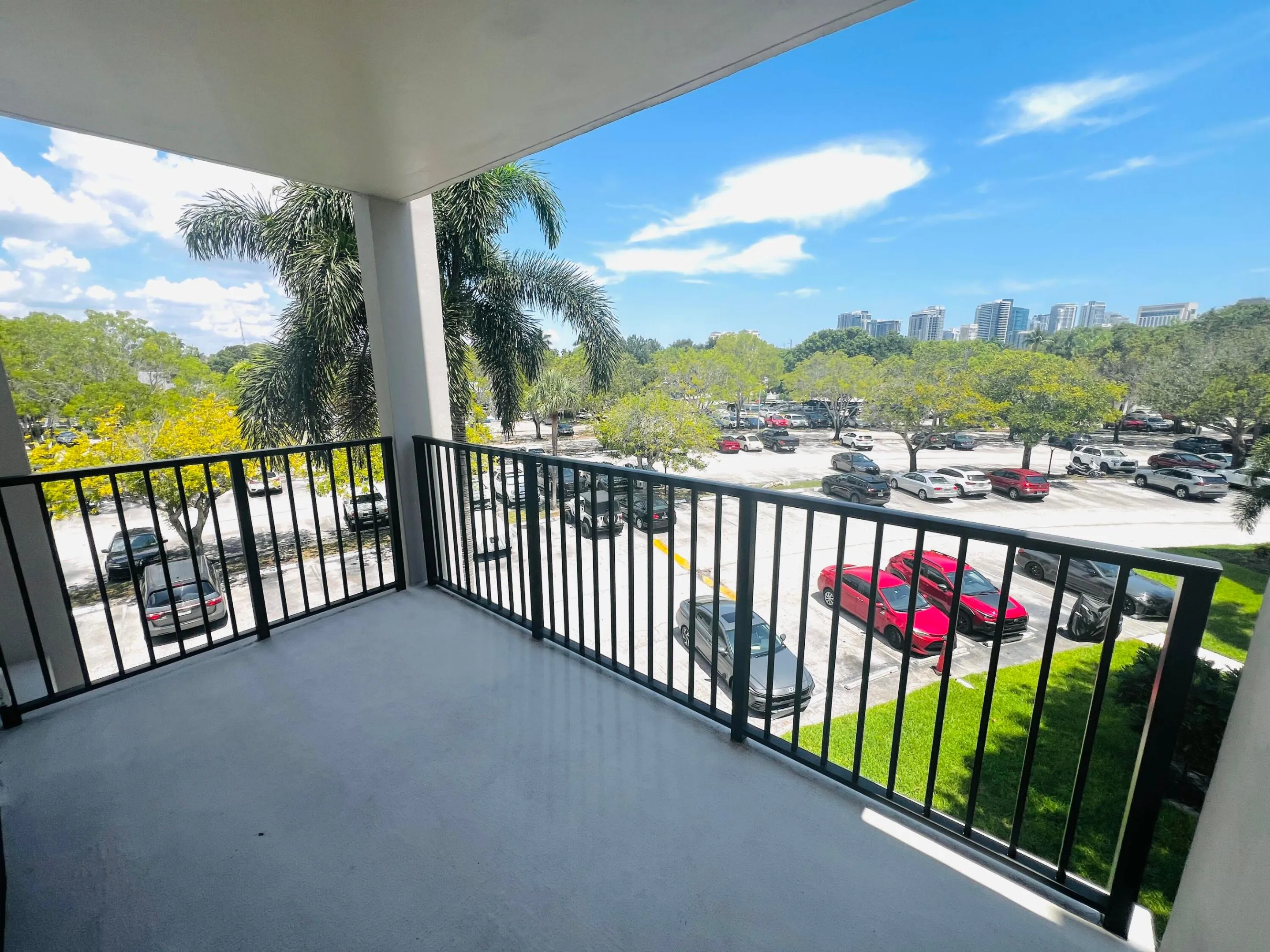 Balcony looking East with Downtown Skyline