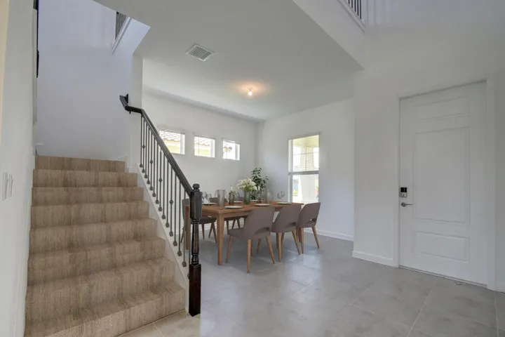 Dining area/den staged