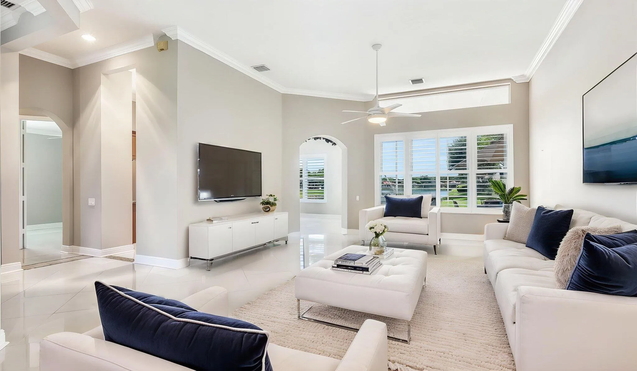 Virtually Staged Living Room