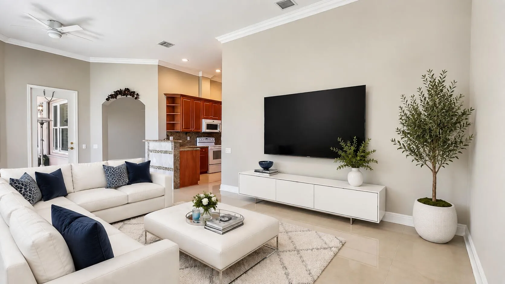 Virtually Staged Family Room